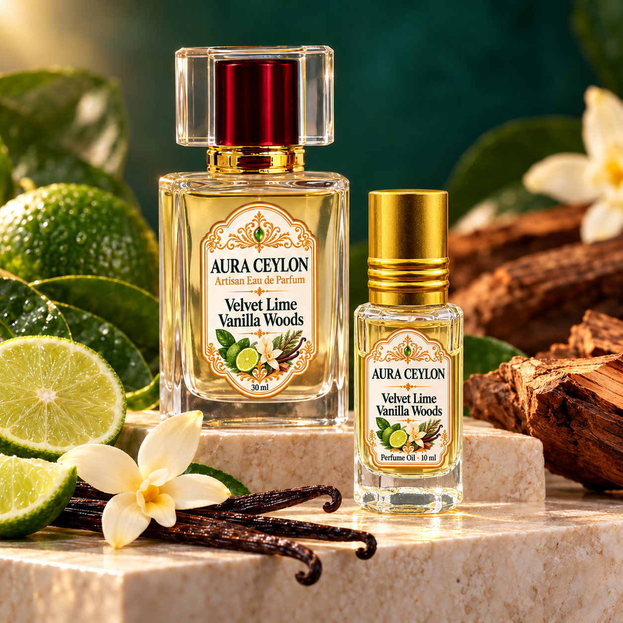 Velvet Lime Vanilla Woods Eau de Parfum and perfume oil